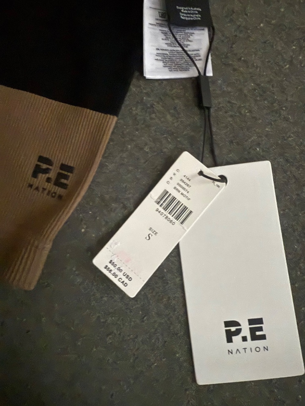 P.E Nation NWT Restore Strapless Top In Fossil - Picture 4 of 5